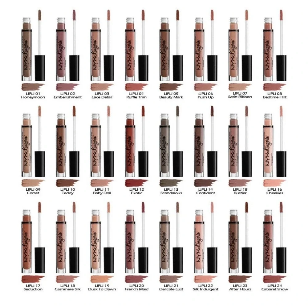 NYX Lip Lingerie Liquid Lipstick Womens OS Push-Up New Matte Nude LIPLI06